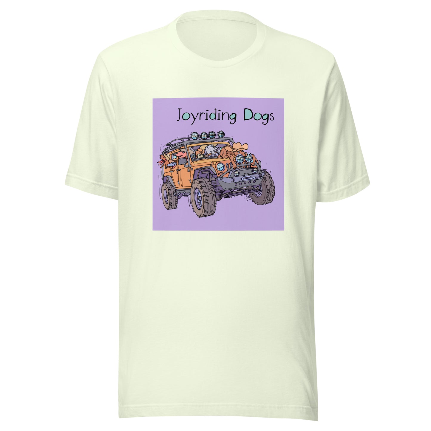 Cowboy Joyriding Dogs - Yellow Jeep - Unisex t-shirt