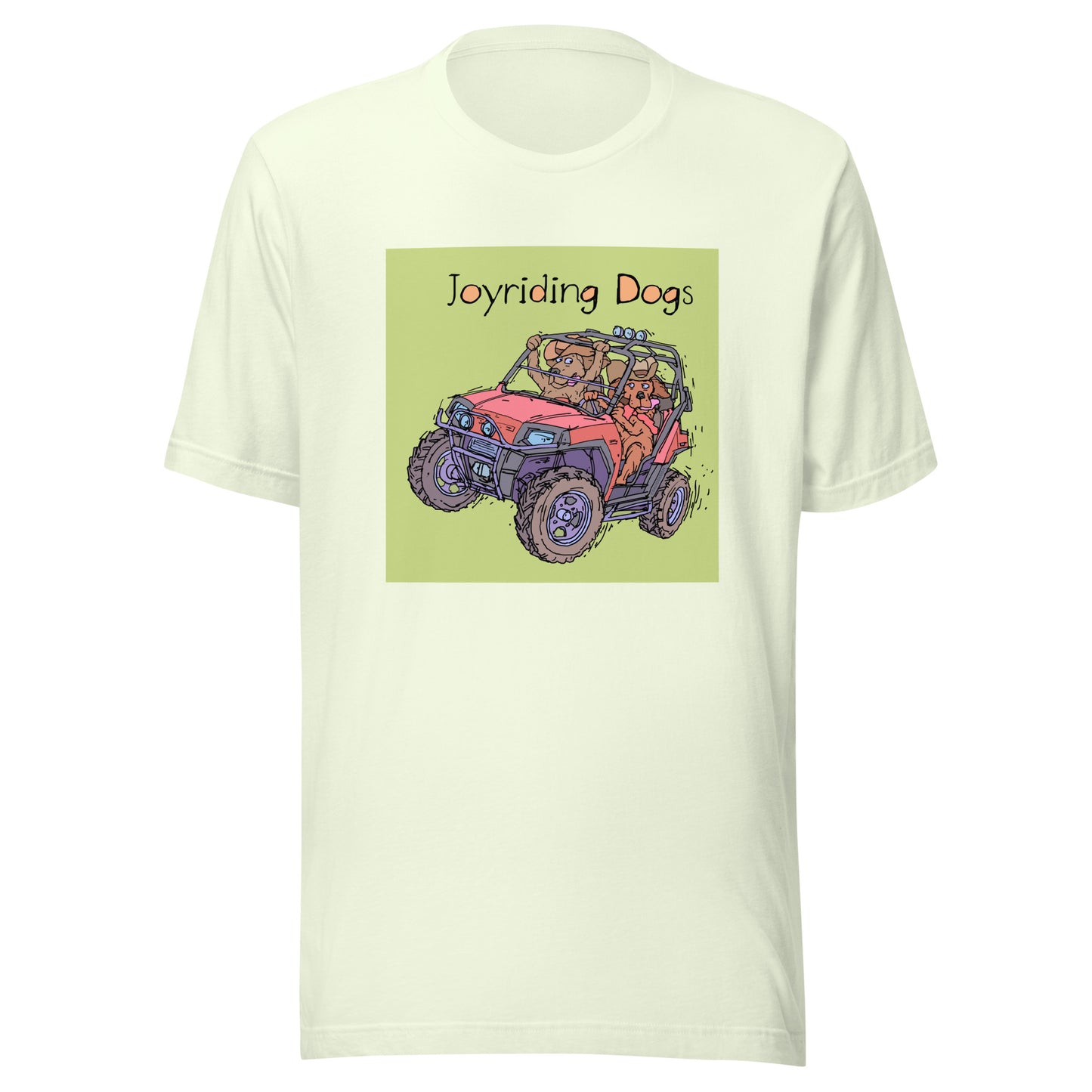 Cowboy Joiyriding Dogs - Two Riders in One Red ATV - Unisex t-shirt