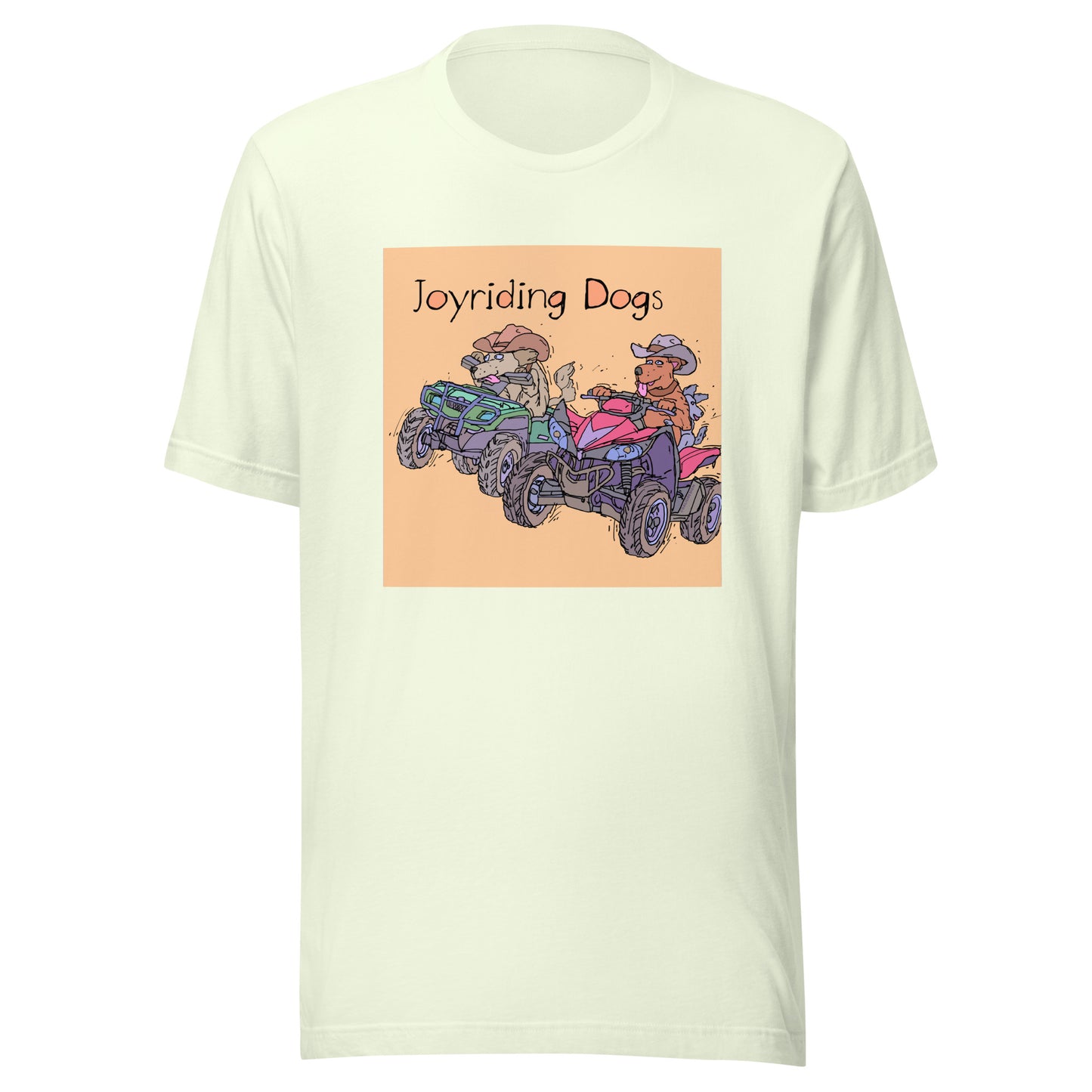 Cowboy Joyriding Dogs - Two ATVs - Unisex t-shirt