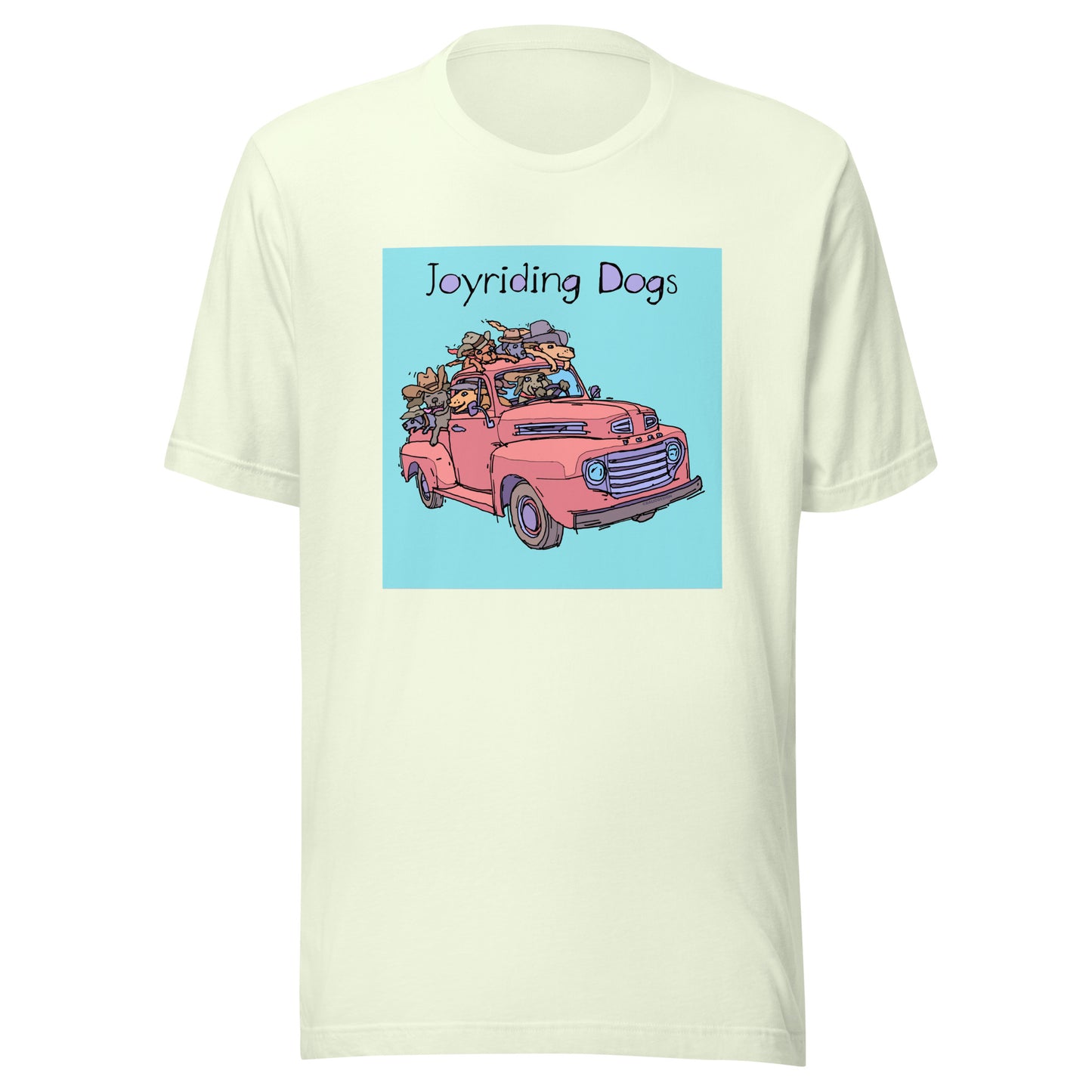 Cowboy Joyriding Dogs - Red Pickup - Unisex t-shirt
