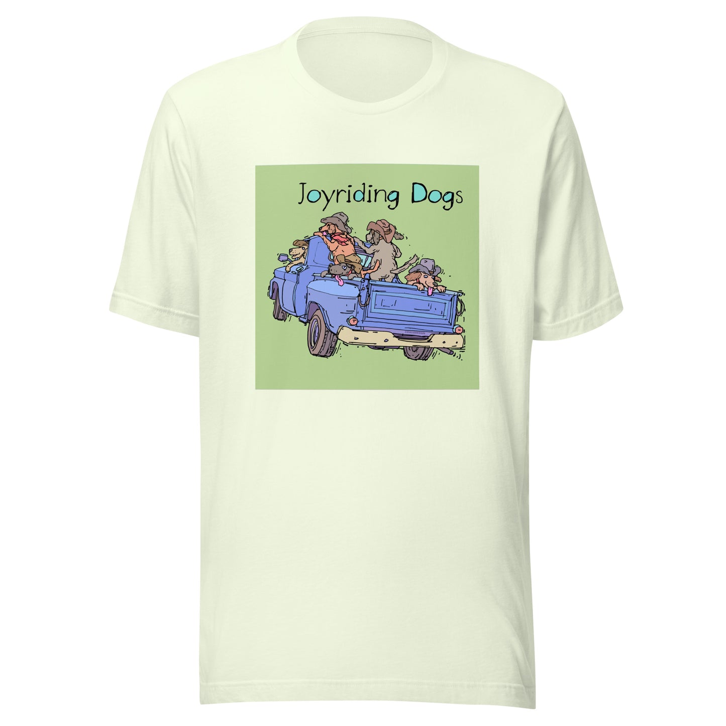 Cowboy Joyriding Dogs - Blue Pickup - Unisex t-shirt