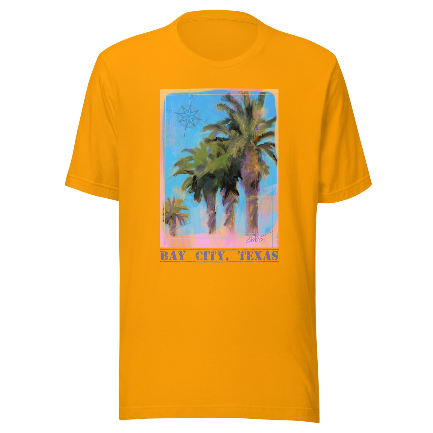 Bay City, Texas - Palms - Dark Font - Unisex t-shirt