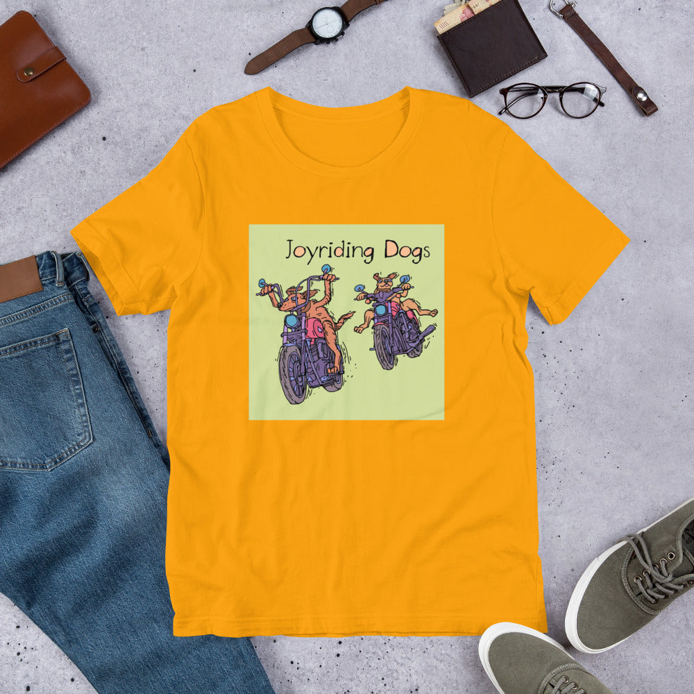Joyriding Dogs - Two Motorcycles - Unisex t-shirt