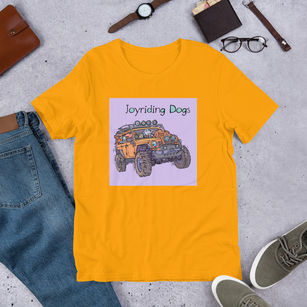 Joy Riding Dogs - Yellow Jeep - Unisex t-shirt