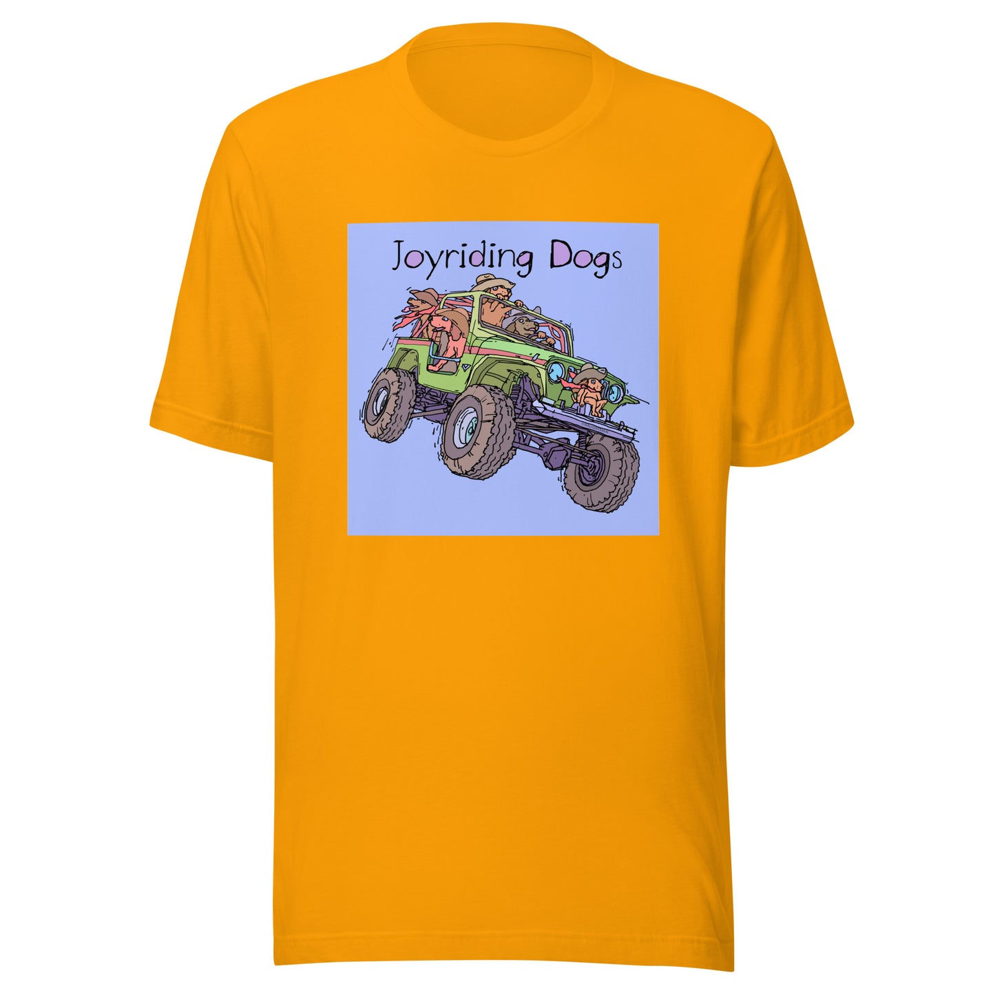 Cowboy Joyriding Dogs - Green Jeep - Unisex t-shirt