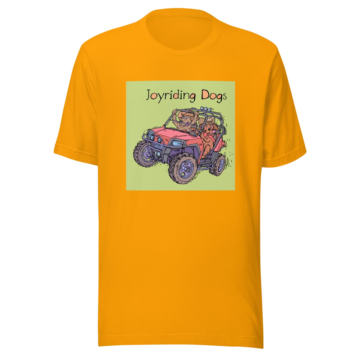 Cowboy Joiyriding Dogs - Two Riders in One Red ATV - Unisex t-shirt
