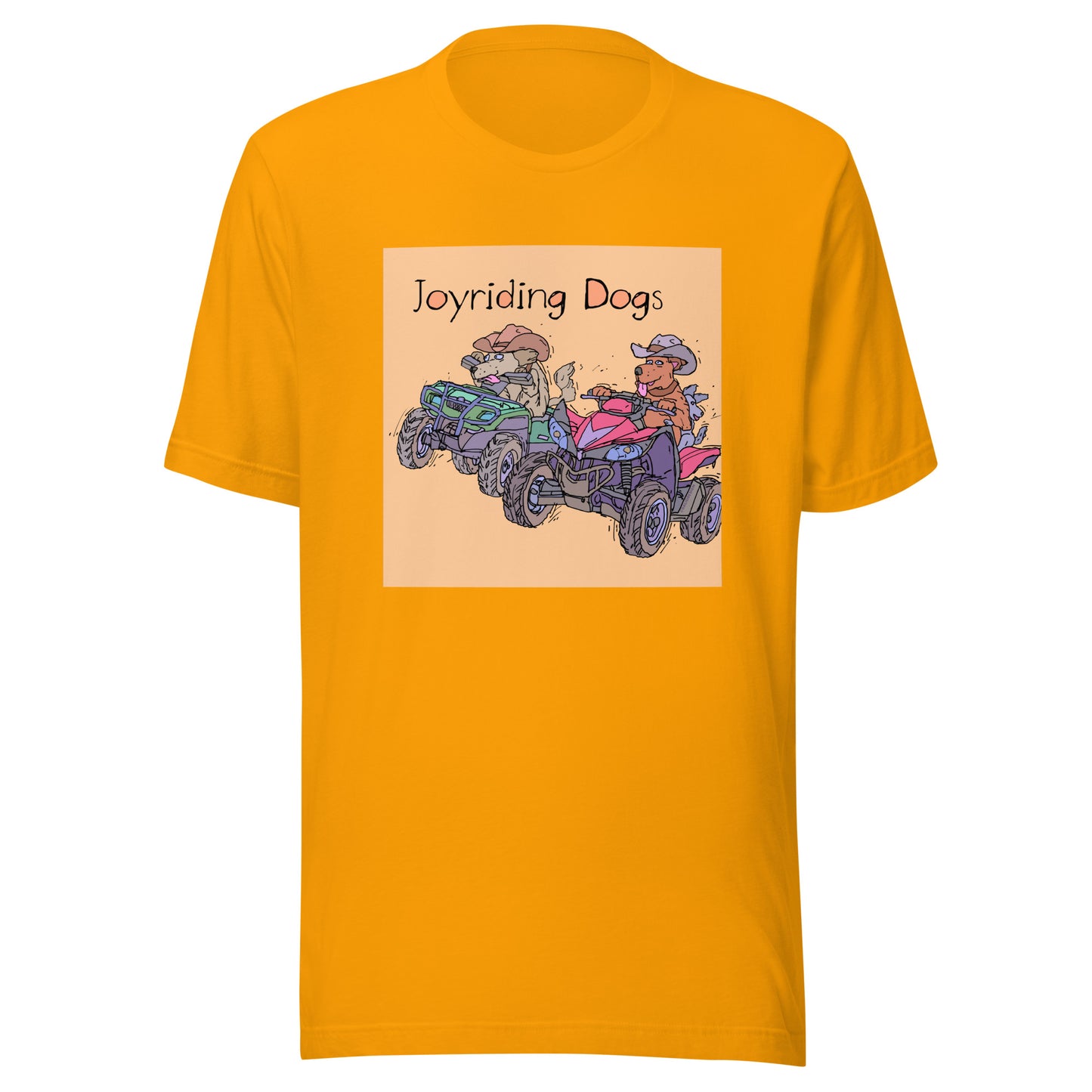 Cowboy Joyriding Dogs - Two ATVs - Unisex t-shirt