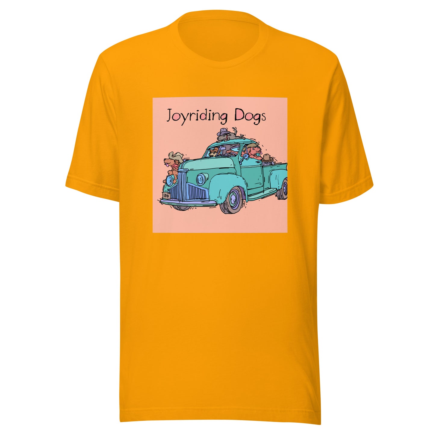 Cowboy Joyriding Dogs - Green Pickup - Unisex t-shirt