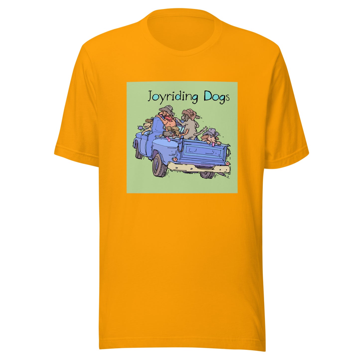 Cowboy Joyriding Dogs - Blue Pickup - Unisex t-shirt