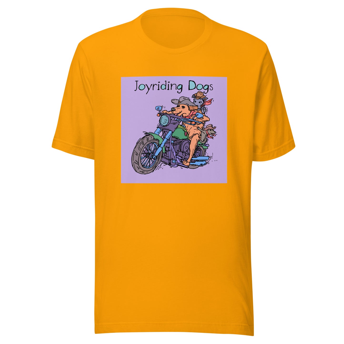 Cowboy Joyriding Dogs - Two Riders Green Motorcycle - Unisex t-shirt