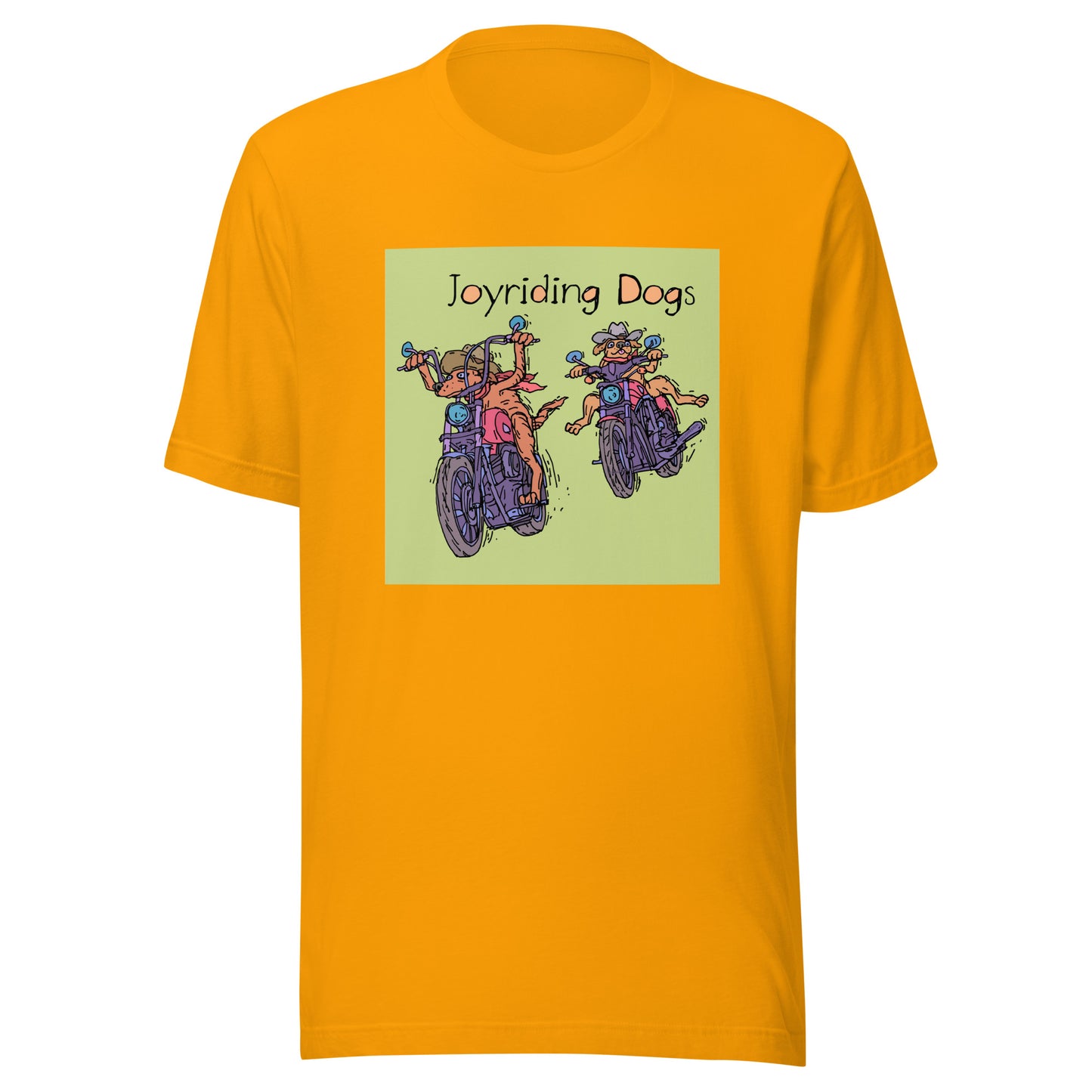 Cowboy Joyriding Dogs - Two Motorcycles - Unisex t-shirt