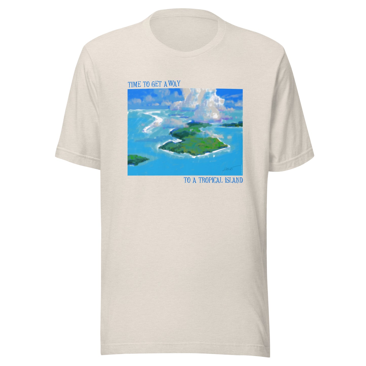 Time to Get Away - Island - Dark Font - Unisex t-shirt