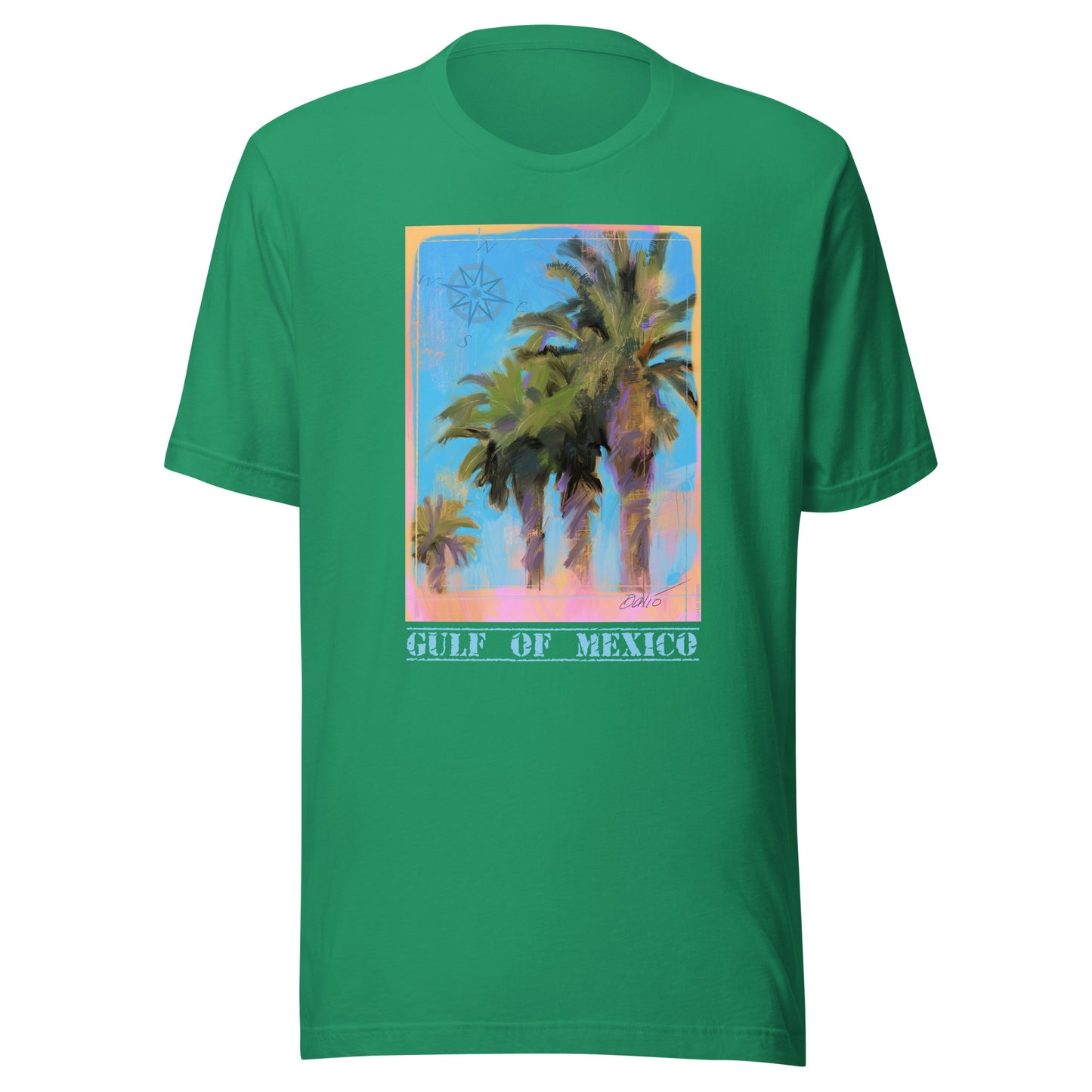 Gulf of Mexico - Palms - Light Font - Unisex t-shirt