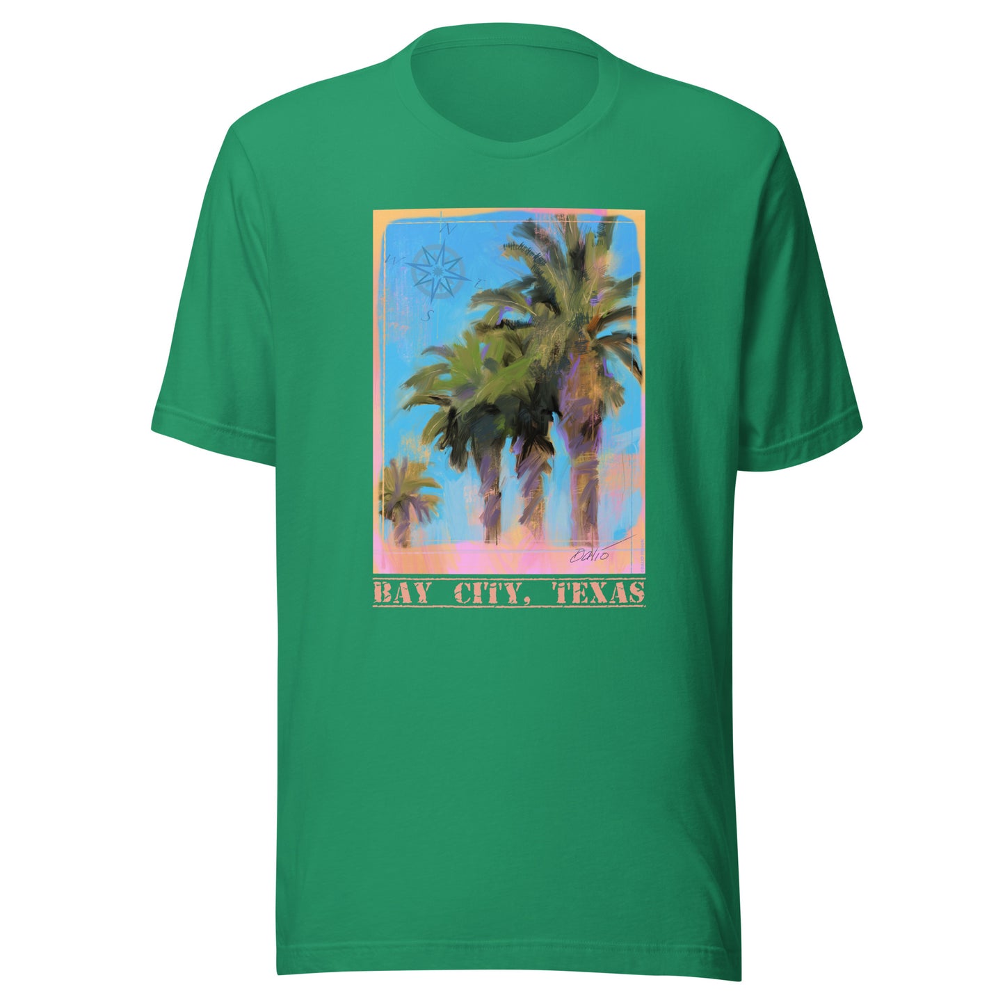 Bay City, Texas - Palms - Light Font - Unisex t-shirt