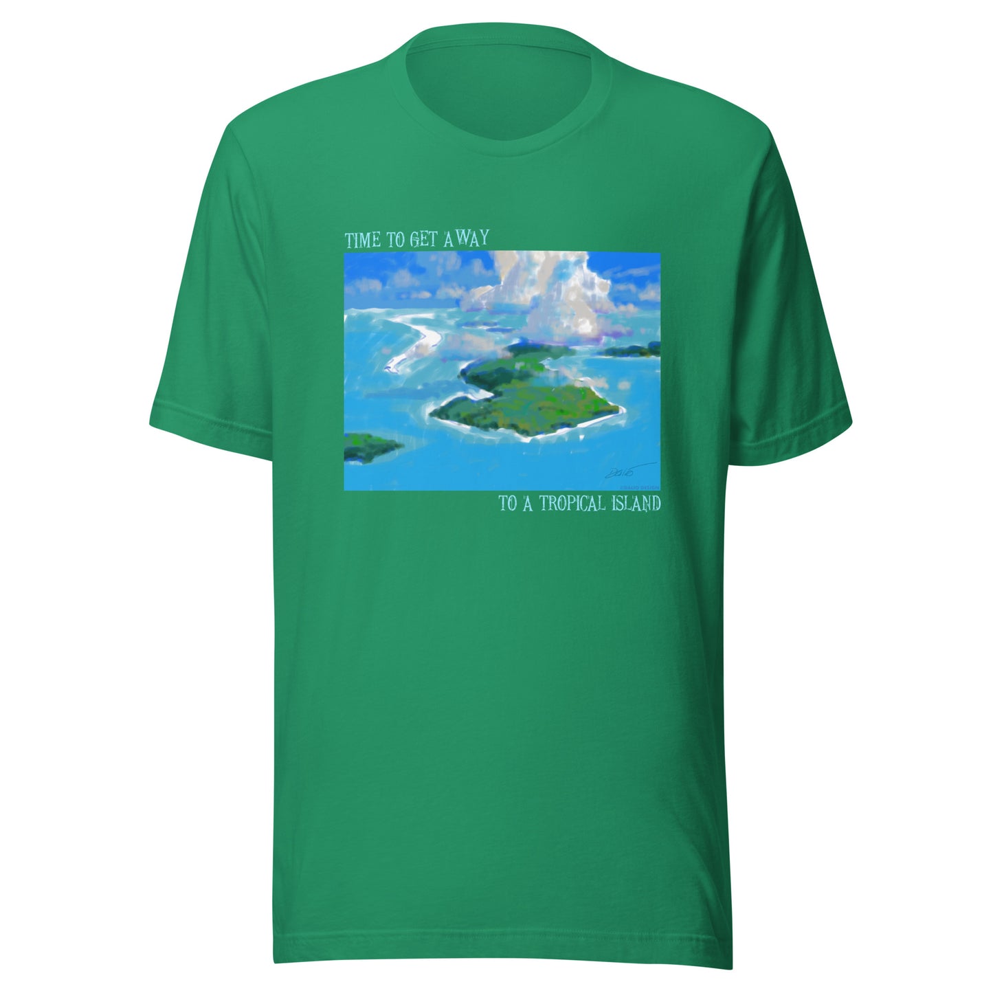Time to Get Away - Island - Light Font - Unisex t-shirt