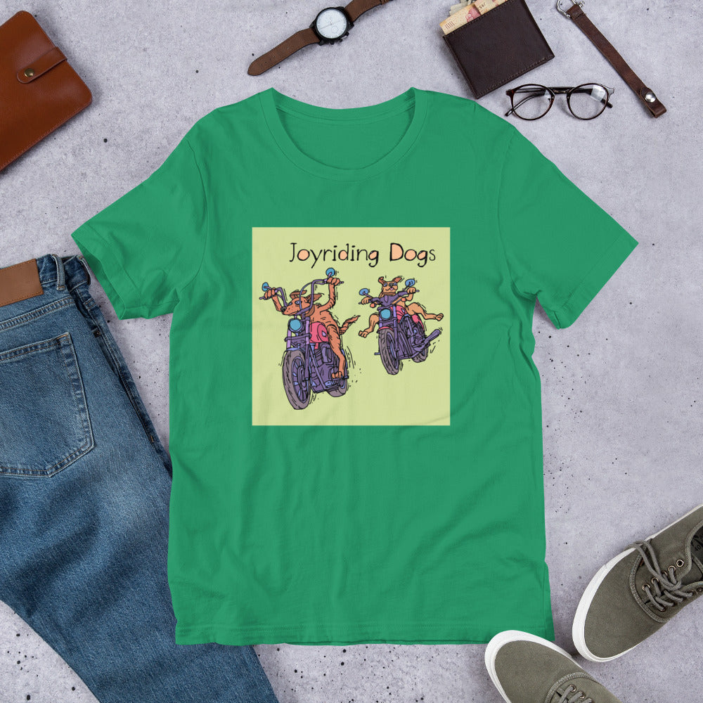 Joyriding Dogs - Two Motorcycles - Unisex t-shirt