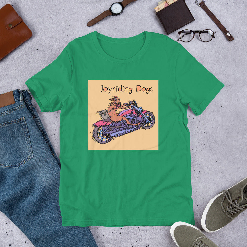 Joyriding Dogs - Two Riders Red Motorcycle - Unisex t-shirt