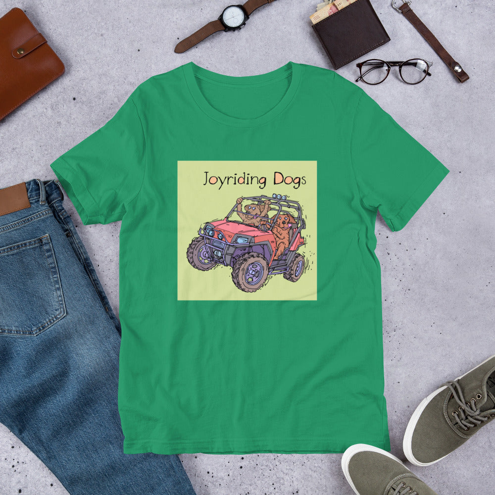 Joyriding Dogs - Two Riders in one Red ATV - Unisex t-shirt