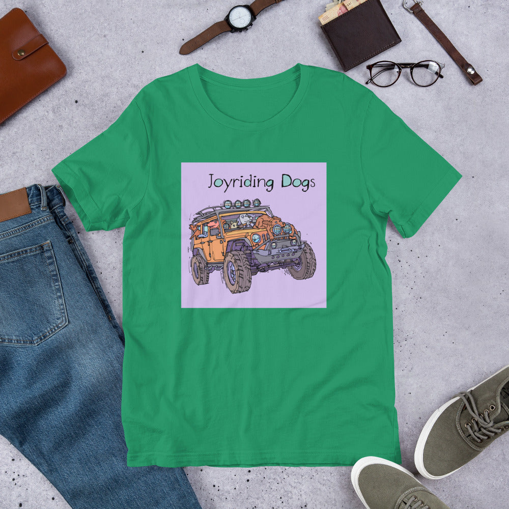 Joy Riding Dogs - Yellow Jeep - Unisex t-shirt