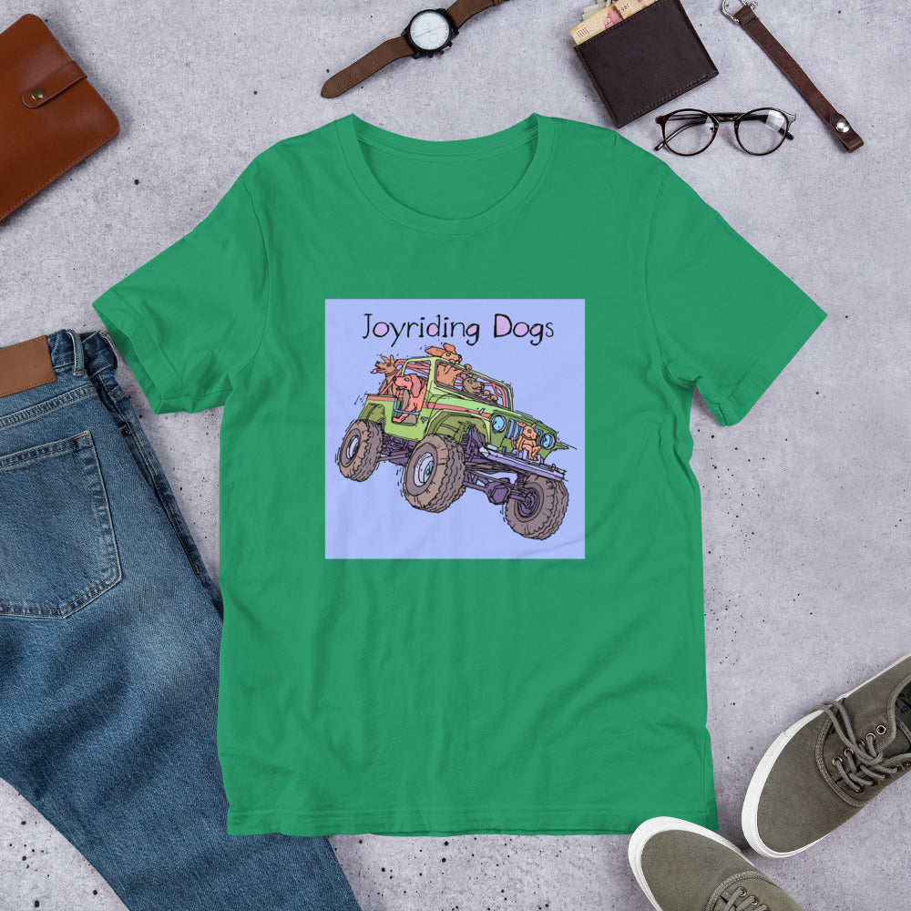 Joyriding Dogs - Green Jeep - Unisex t-shirt