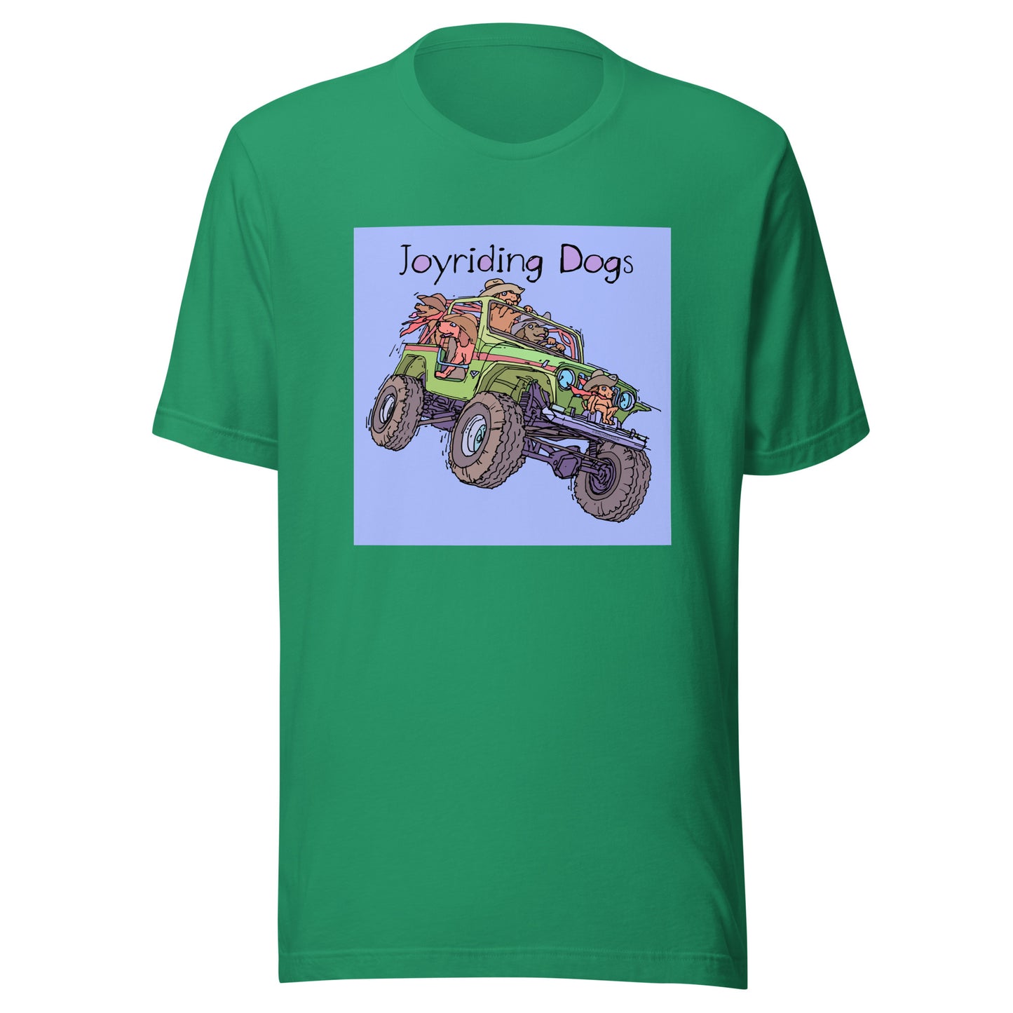 Cowboy Joyriding Dogs - Green Jeep - Unisex t-shirt