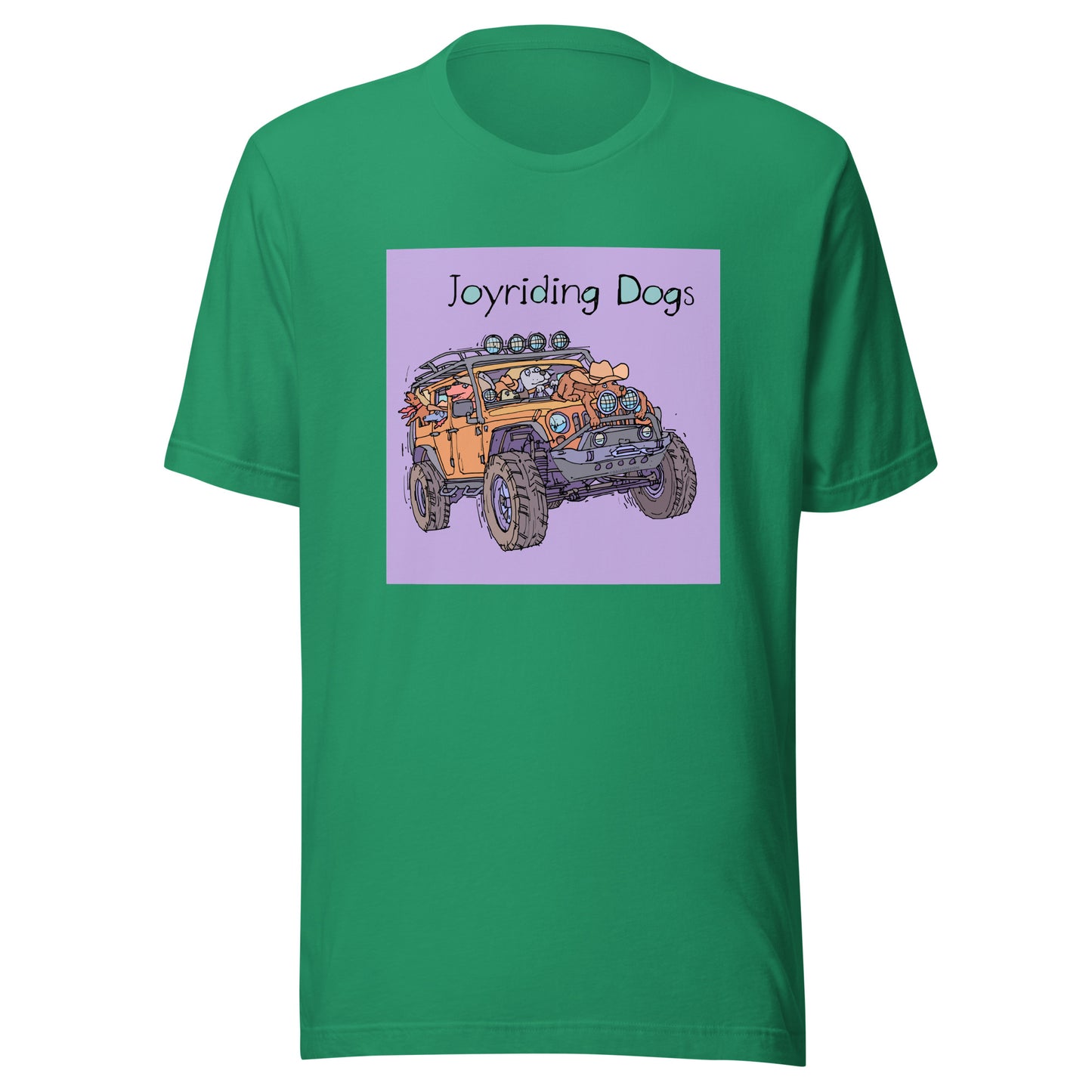 Cowboy Joyriding Dogs - Yellow Jeep - Unisex t-shirt