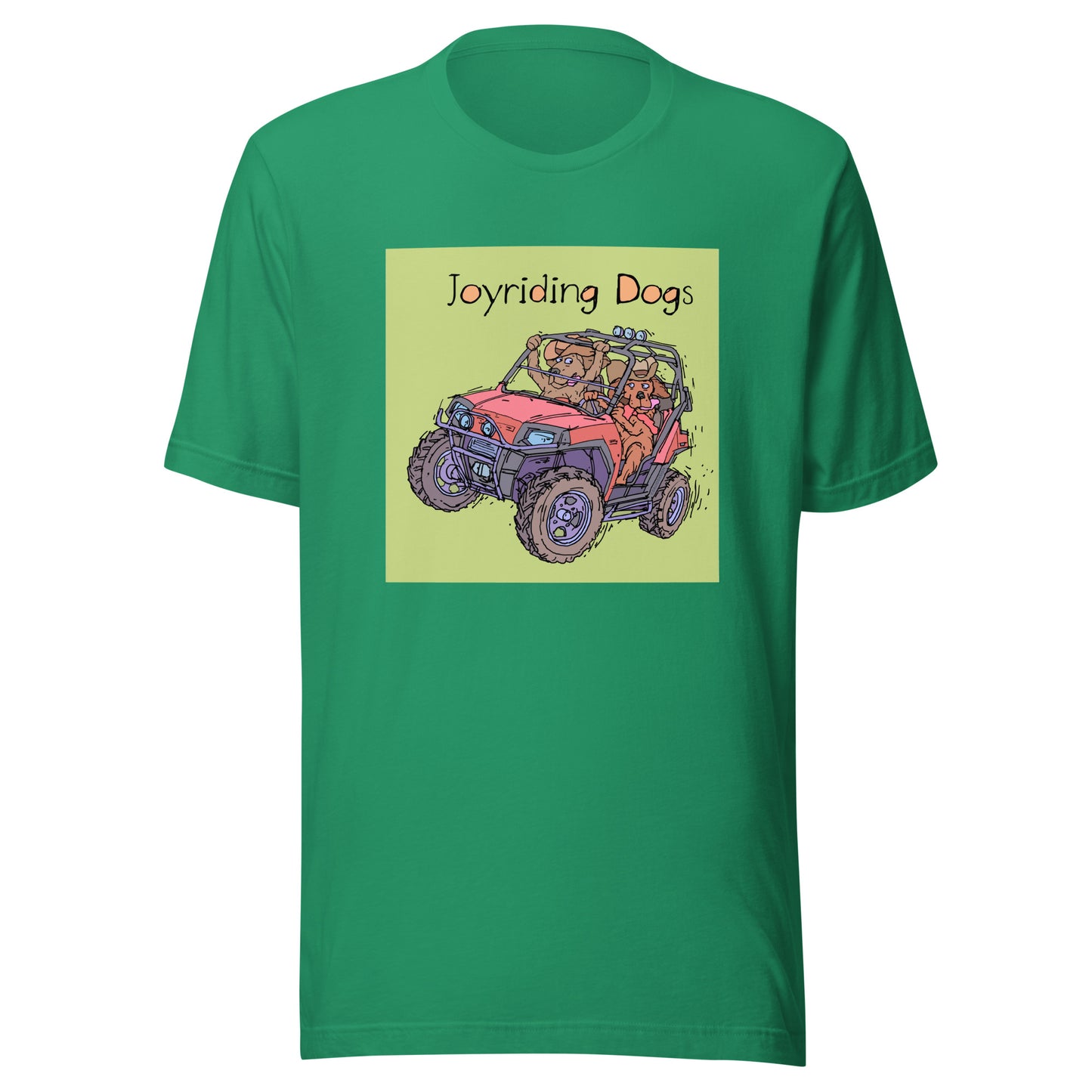 Cowboy Joiyriding Dogs - Two Riders in One Red ATV - Unisex t-shirt