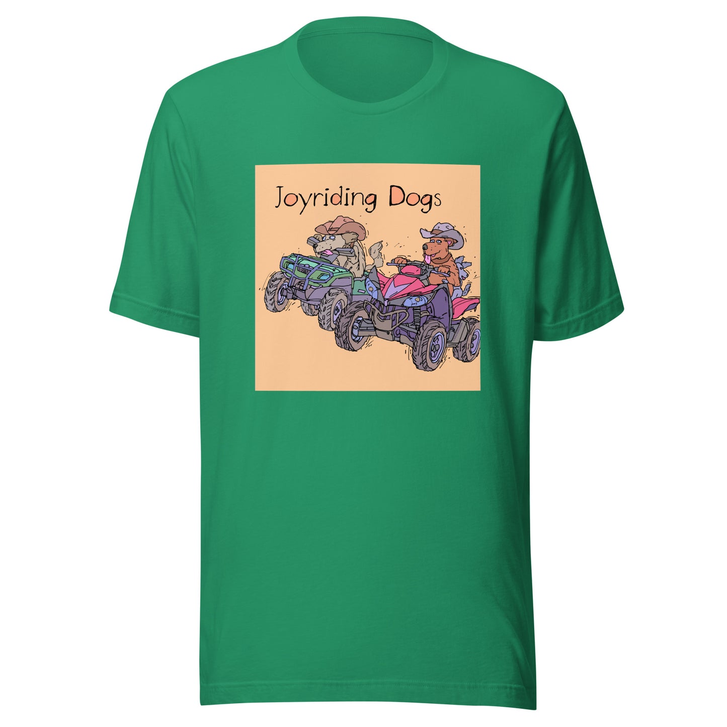 Cowboy Joyriding Dogs - Two ATVs - Unisex t-shirt