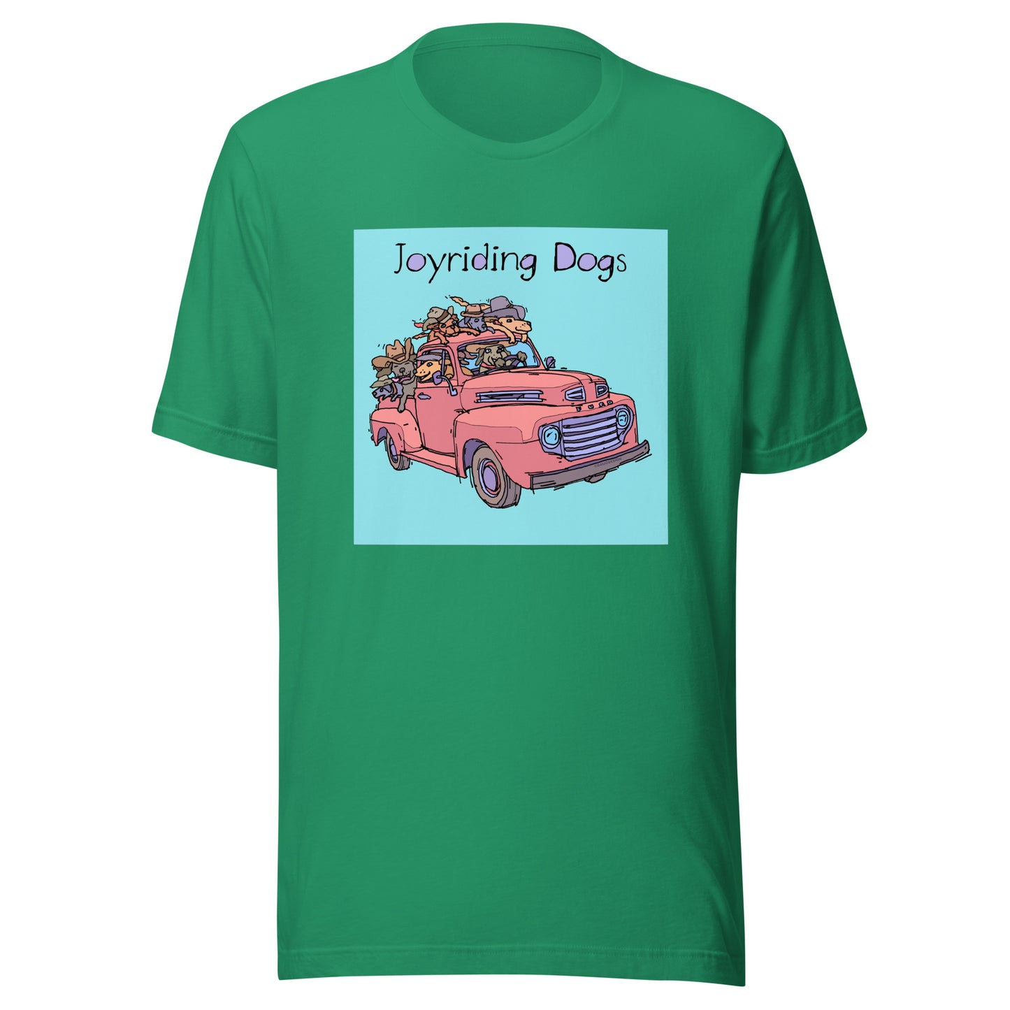 Cowboy Joyriding Dogs - Red Pickup - Unisex t-shirt