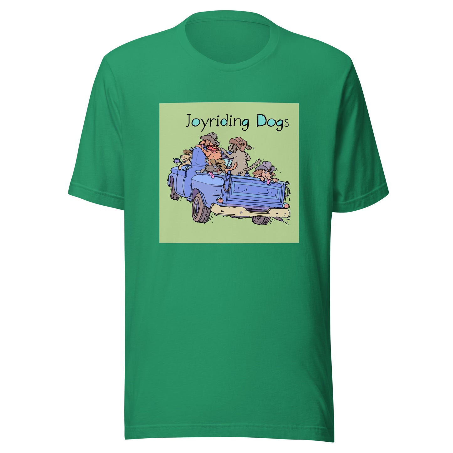 Cowboy Joyriding Dogs - Blue Pickup - Unisex t-shirt