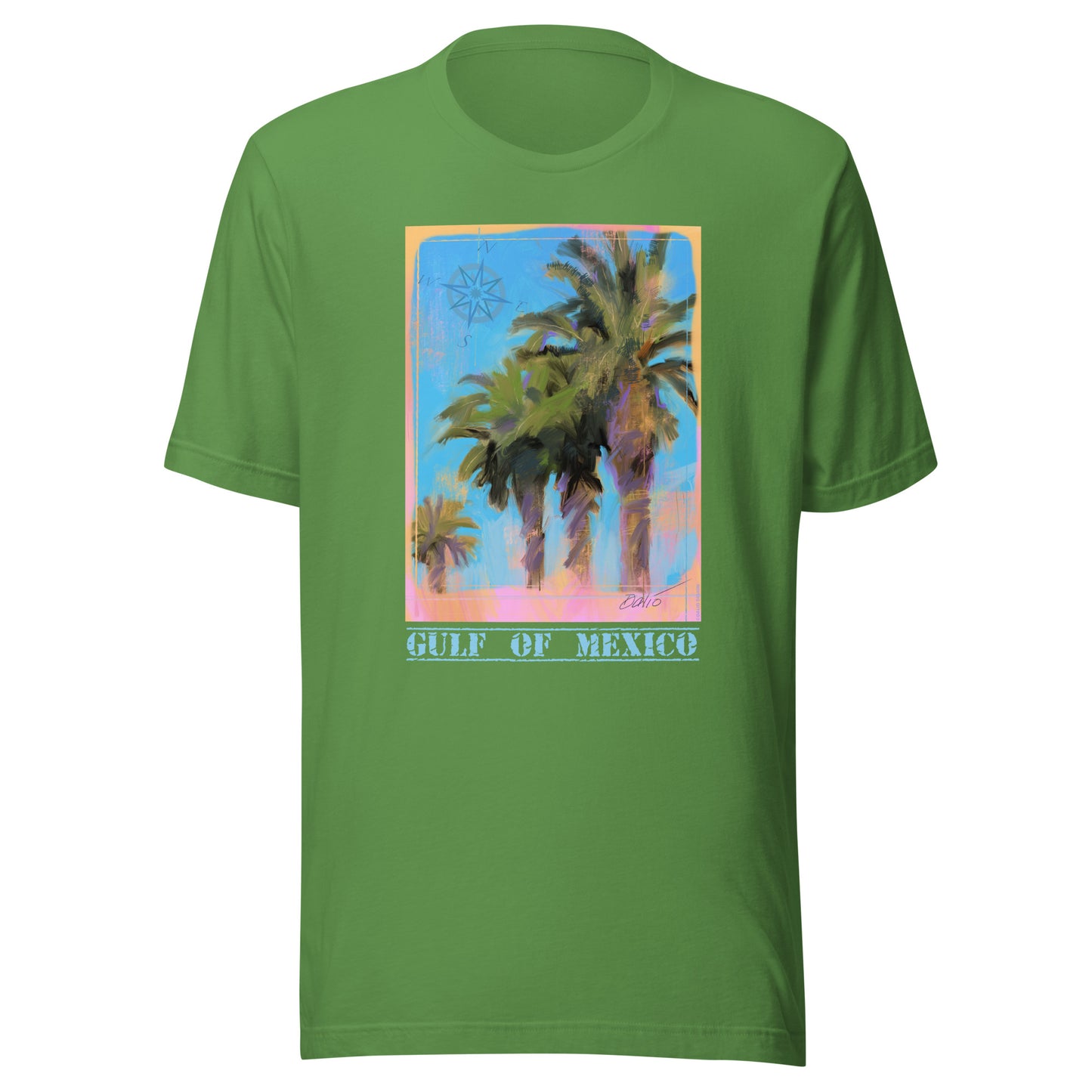 Gulf of Mexico - Palms - Light Font - Unisex t-shirt