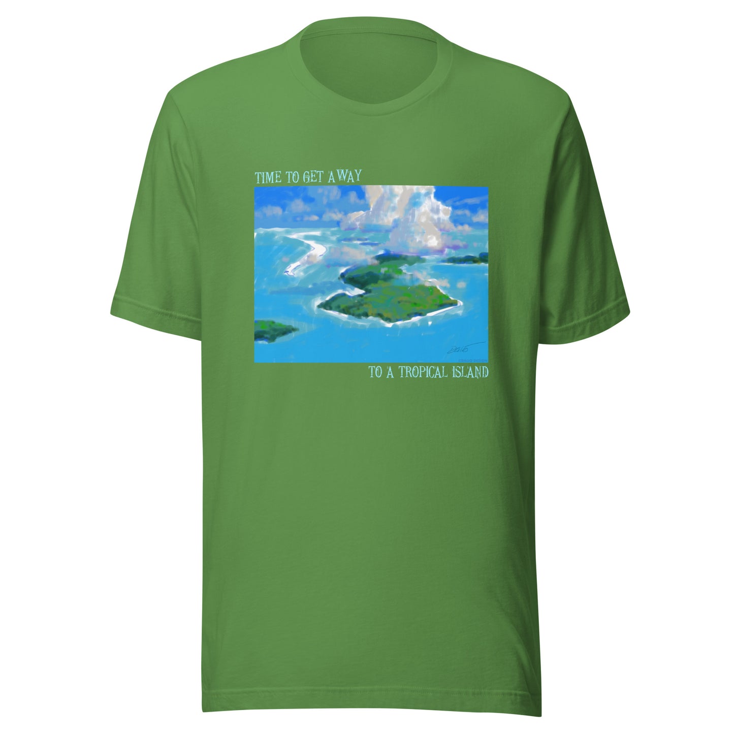 Time to Get Away - Island - Light Font - Unisex t-shirt