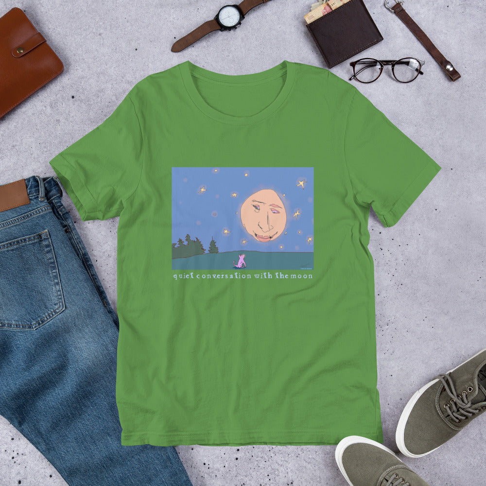 Quiet Conversation with the Moon - Light Font - Unisex t-shirt