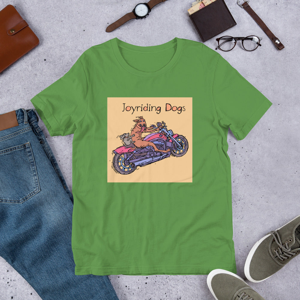Joyriding Dogs - Two Riders Red Motorcycle - Unisex t-shirt