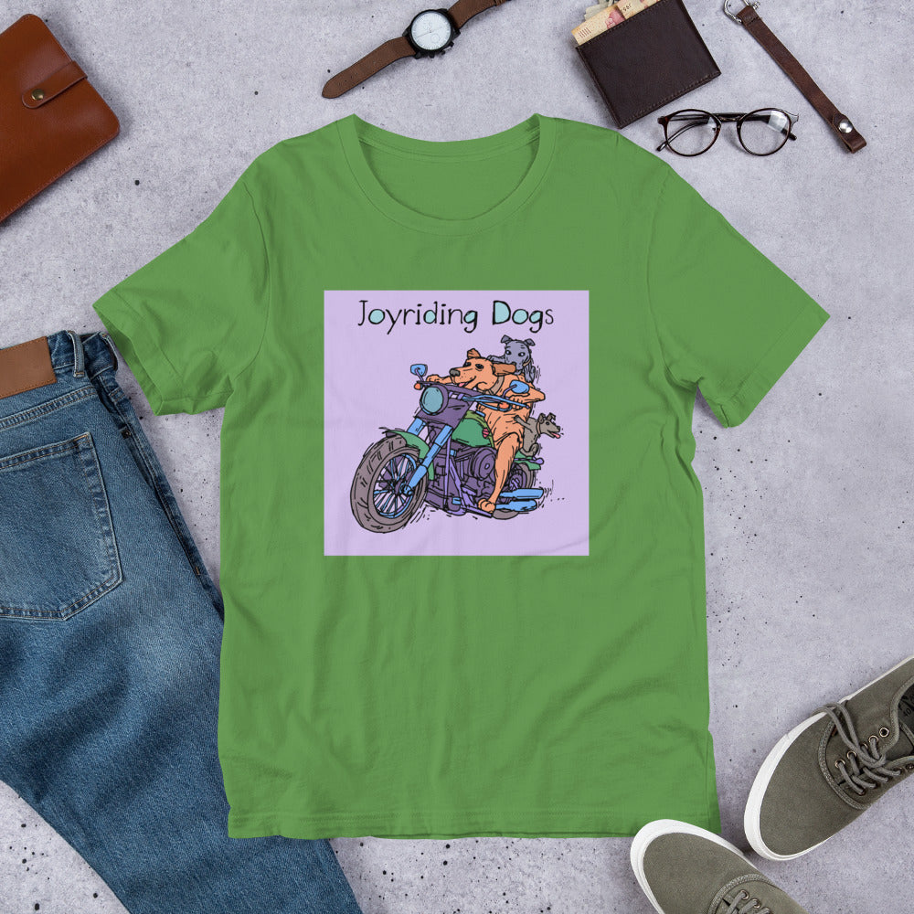 Joyriding Dogs - Two Riders Green Motorcycle - Unisex t-shirt