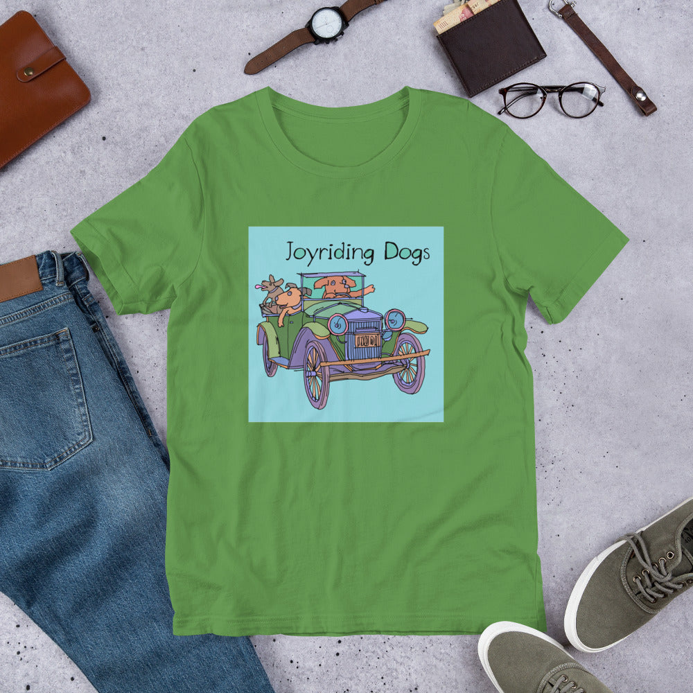 Joyriding Dogs - Green Car - Unisex t-shirt