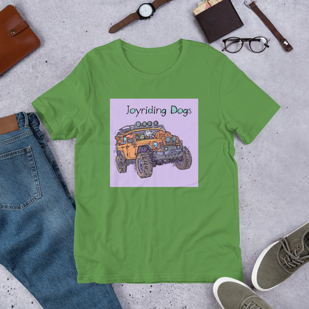 Joy Riding Dogs - Yellow Jeep - Unisex t-shirt
