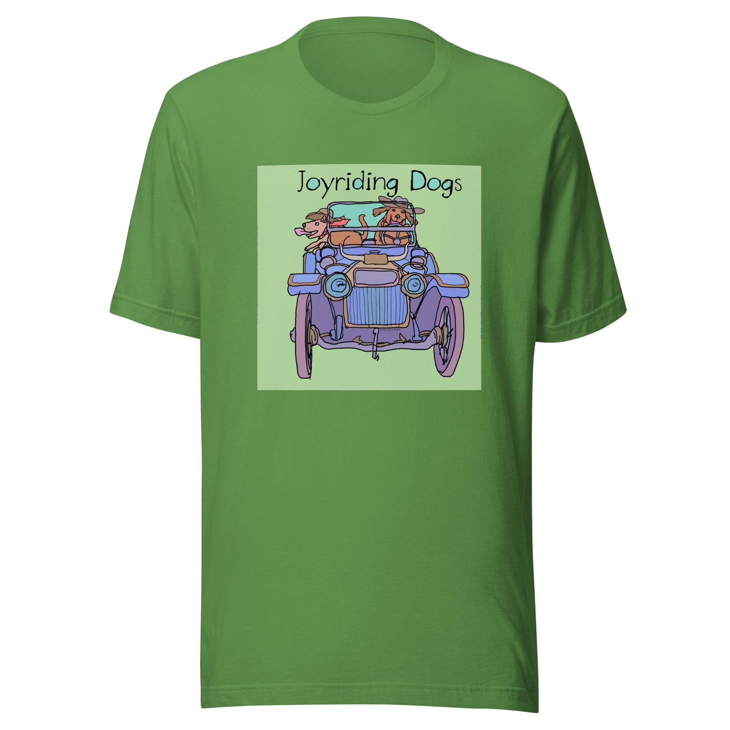 Cowboy Joyriding Dogs - Blue Car - Unisex t-shirt