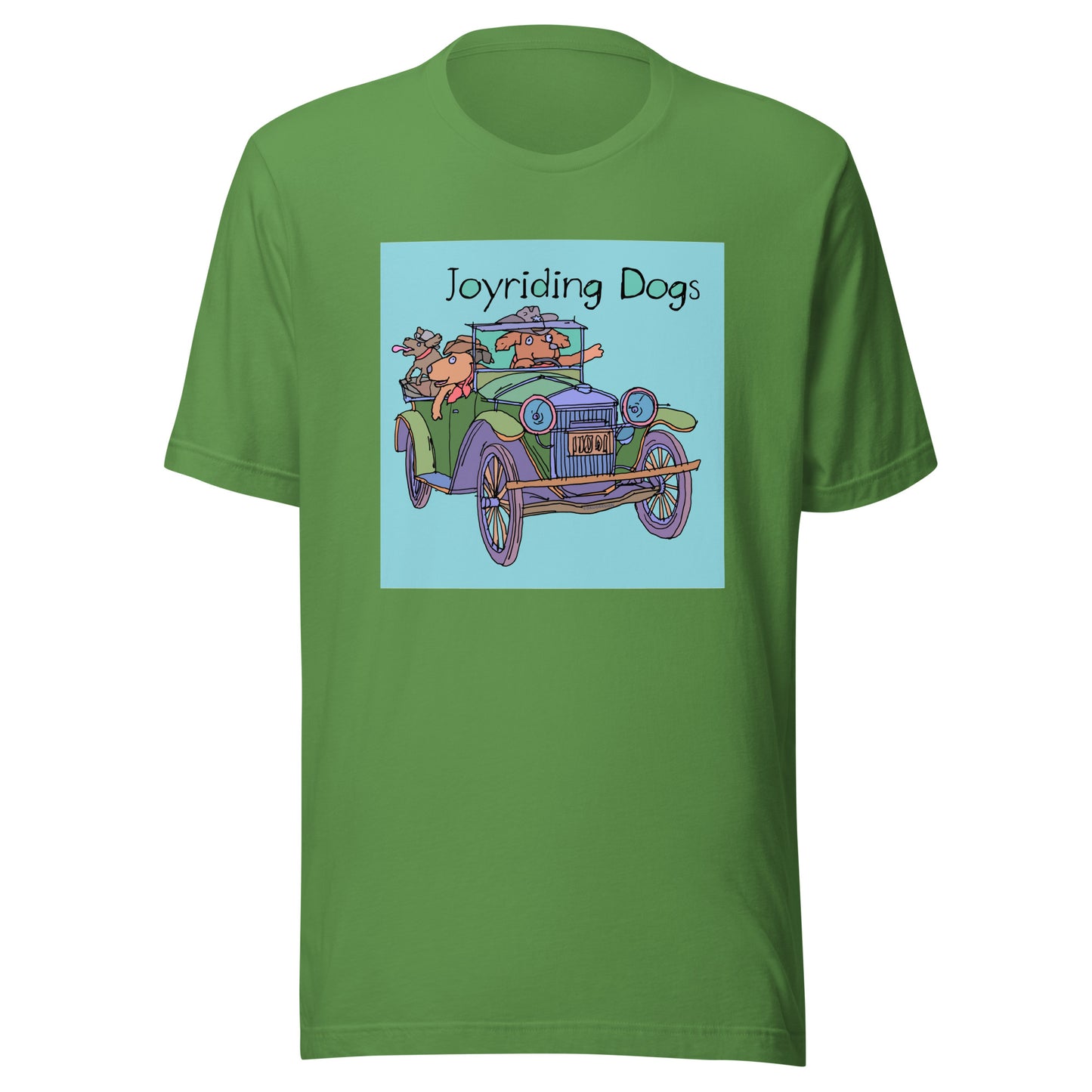 Cowboy Joyriding Dogs - Green Car - Unisex t-shirt