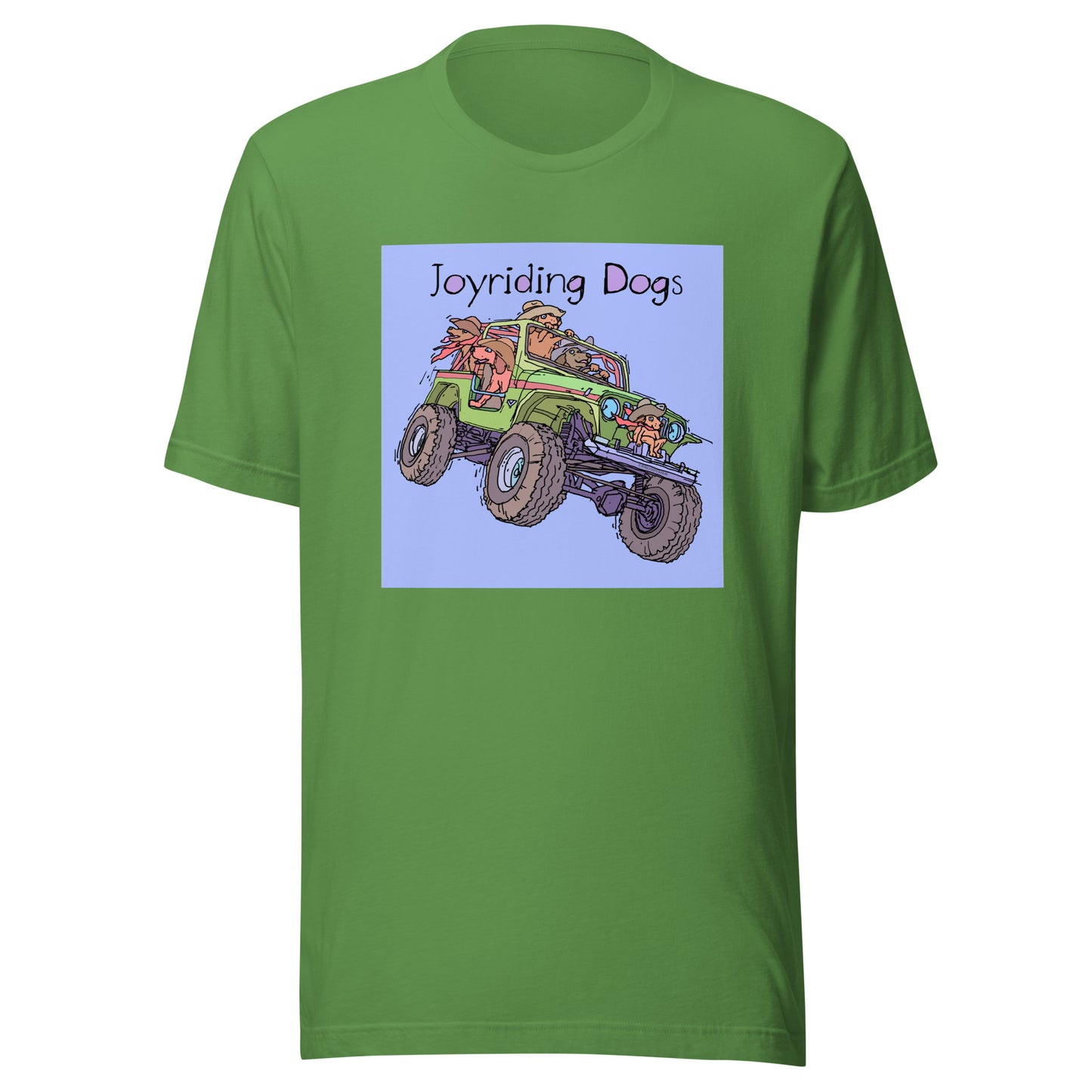 Cowboy Joyriding Dogs - Green Jeep - Unisex t-shirt