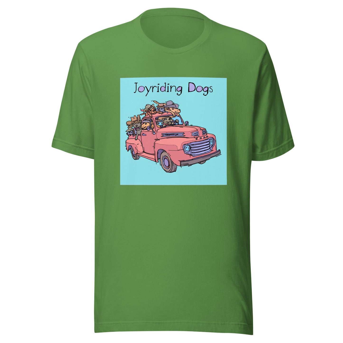 Cowboy Joyriding Dogs - Red Pickup - Unisex t-shirt