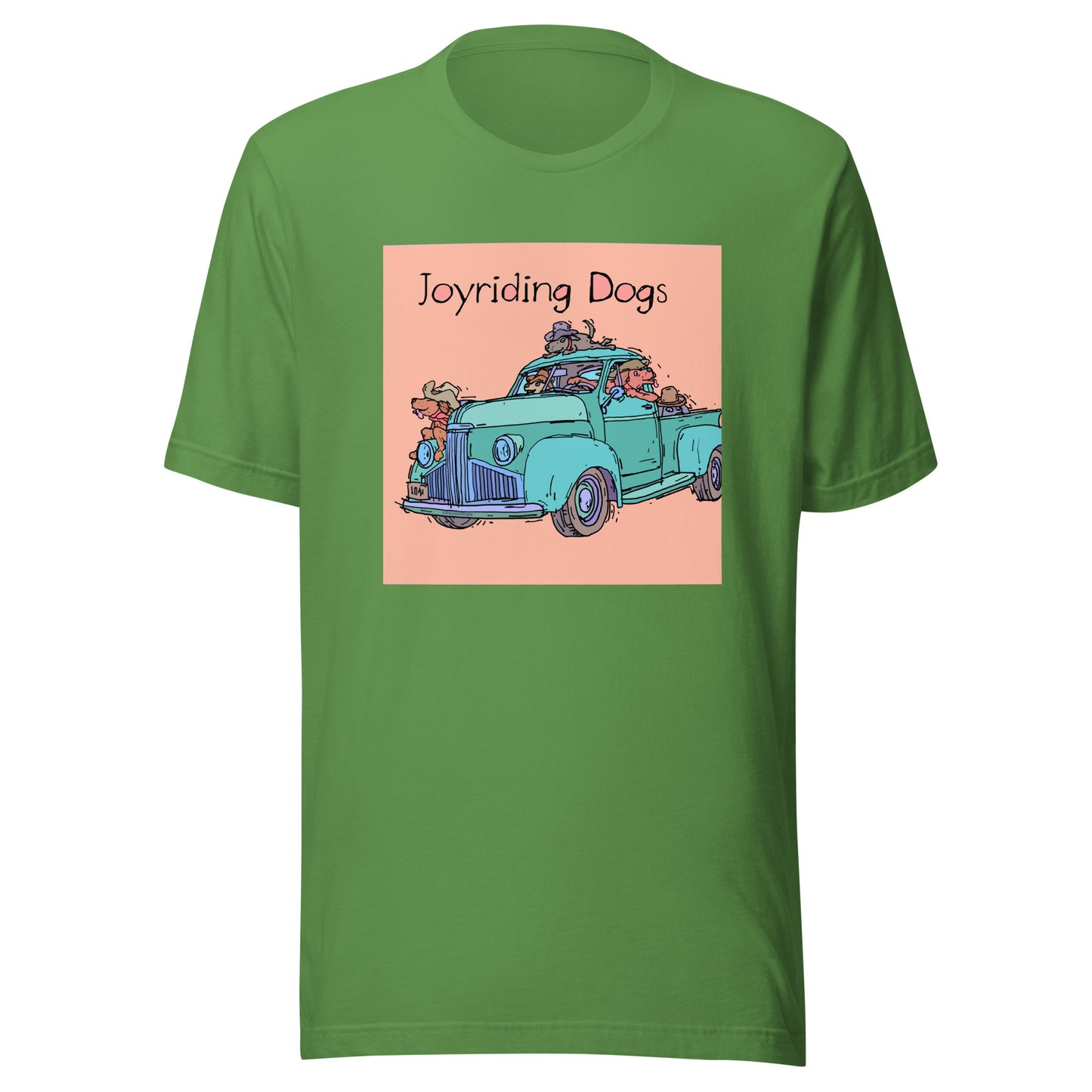 Cowboy Joyriding Dogs - Green Pickup - Unisex t-shirt