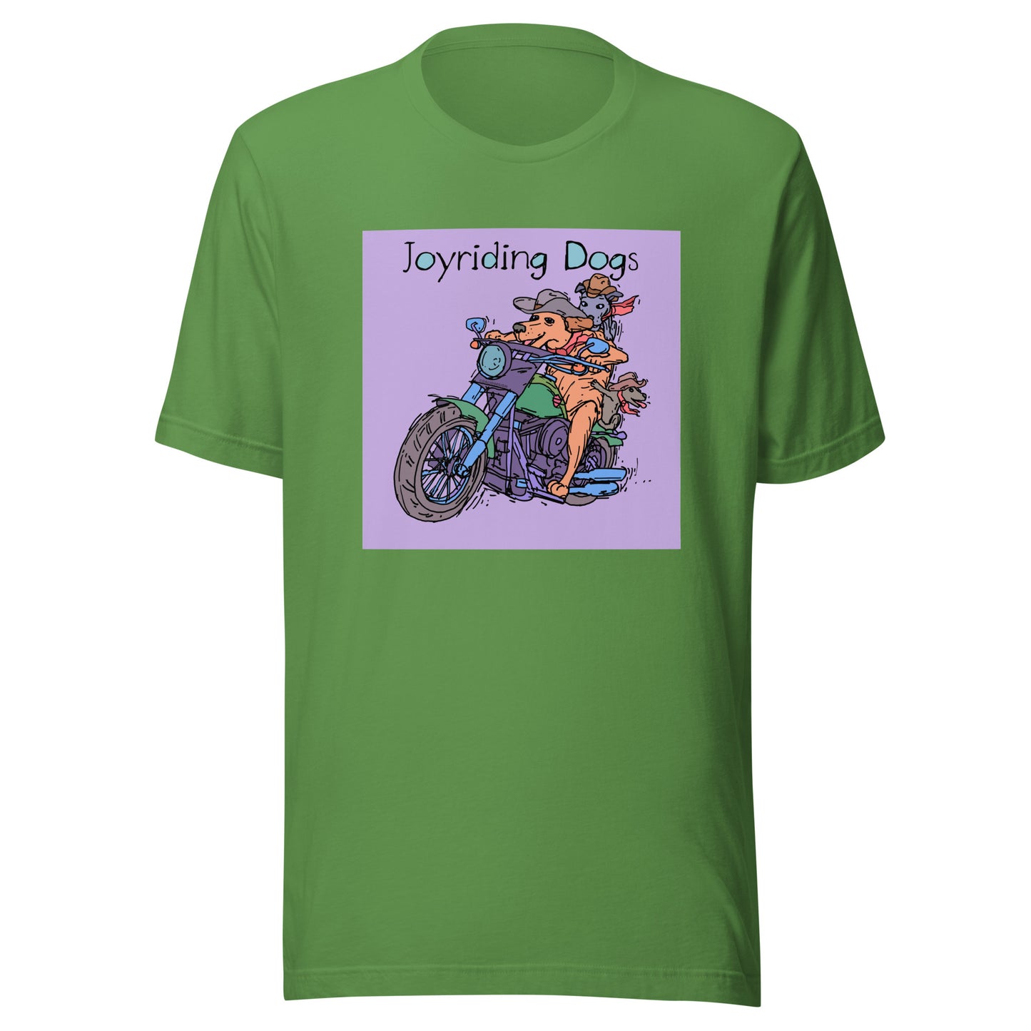 Cowboy Joyriding Dogs - Two Riders Green Motorcycle - Unisex t-shirt