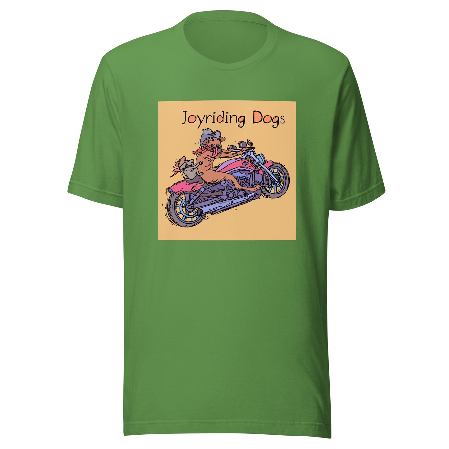 Cowboy Joyriding Dogs - Two Riders Red Motorcycle - Unisex t-shirt
