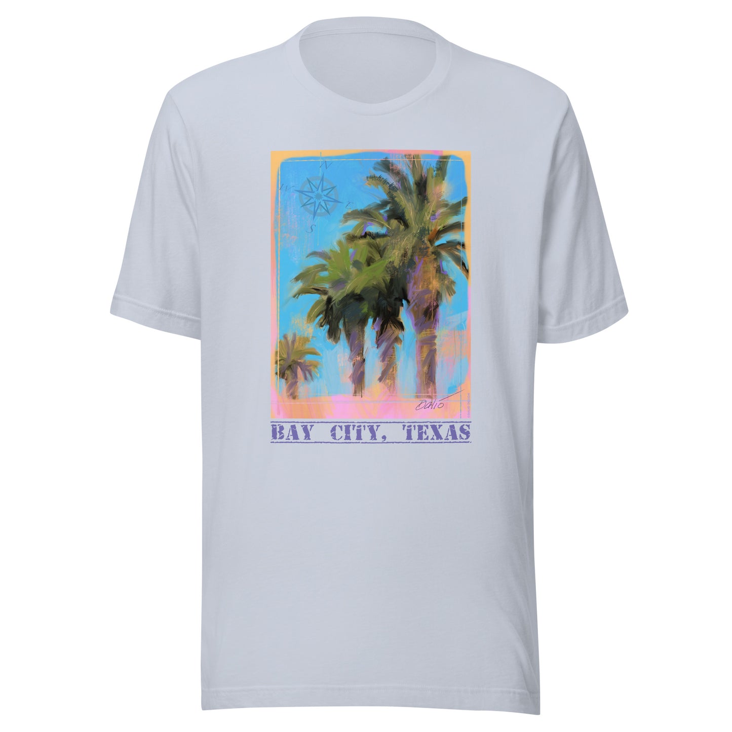 Bay City, Texas - Palms - Dark Font - Unisex t-shirt