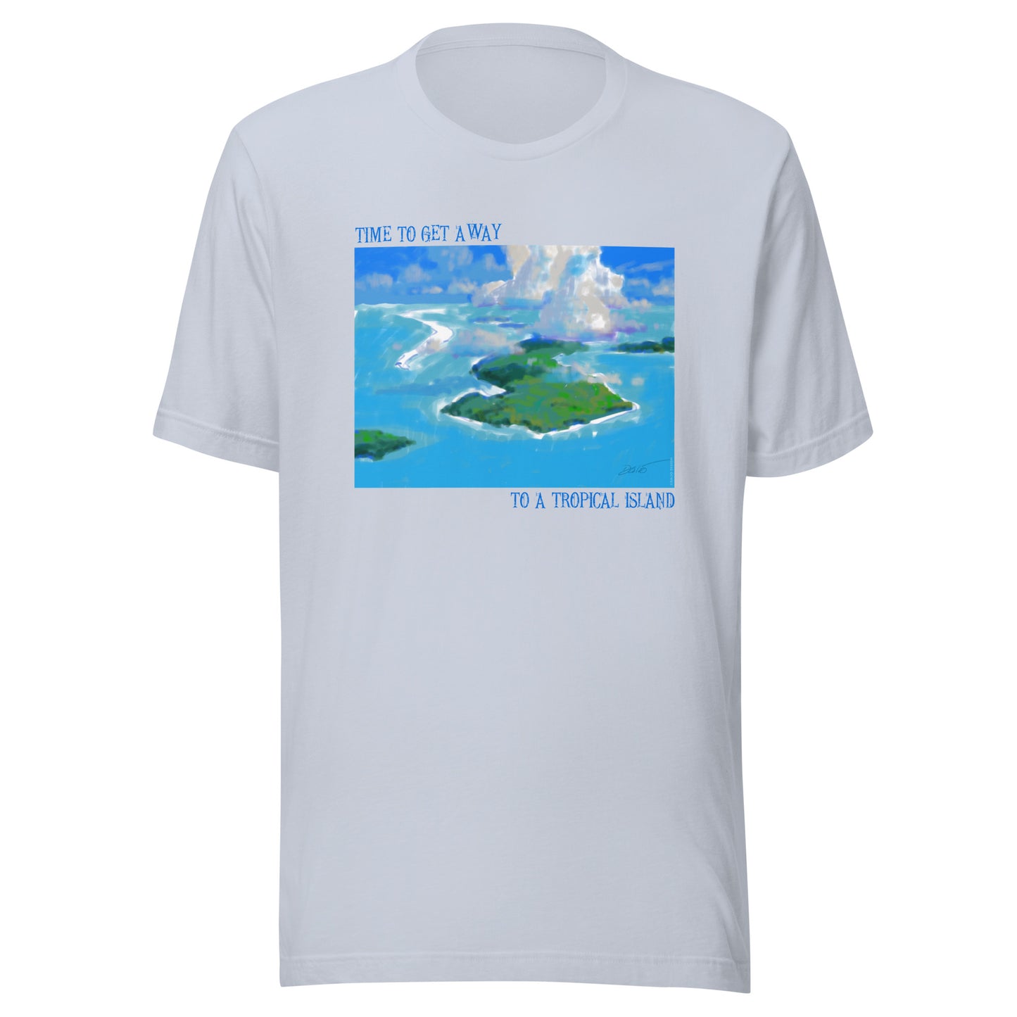 Time to Get Away - Island - Dark Font - Unisex t-shirt