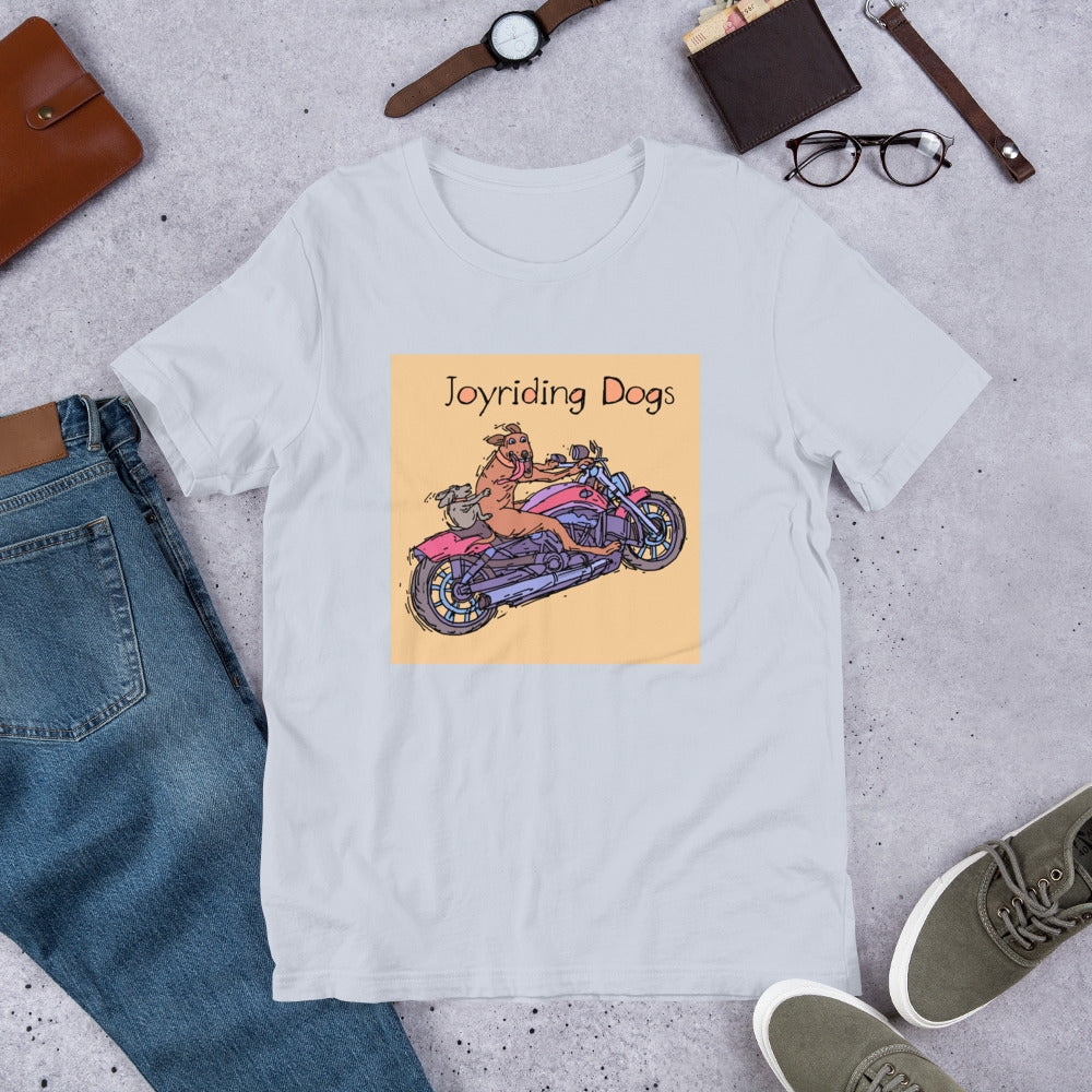 Joyriding Dogs - Two Riders Red Motorcycle - Unisex t-shirt