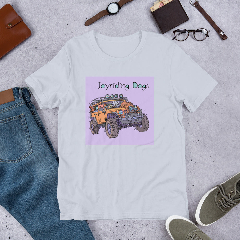 Joy Riding Dogs - Yellow Jeep - Unisex t-shirt