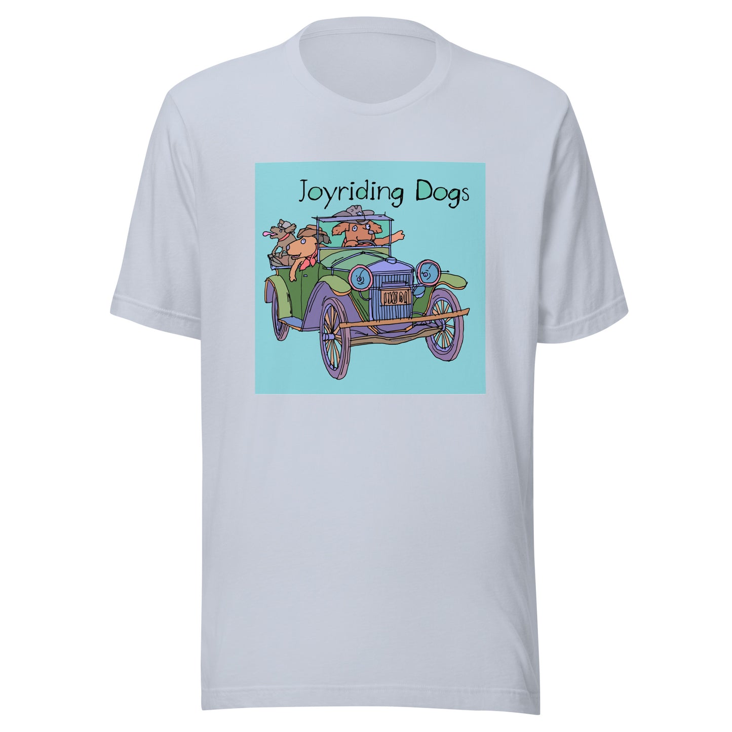 Cowboy Joyriding Dogs - Green Car - Unisex t-shirt