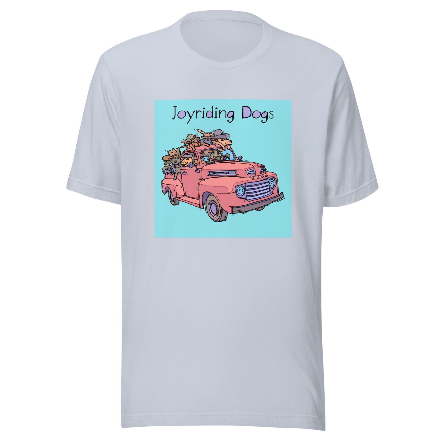 Cowboy Joyriding Dogs - Red Pickup - Unisex t-shirt